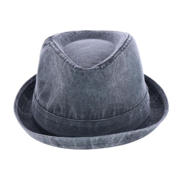 Epoch Hats Company Men's Washed Denim Cotton Fedora Hat - Picture 3 of 4